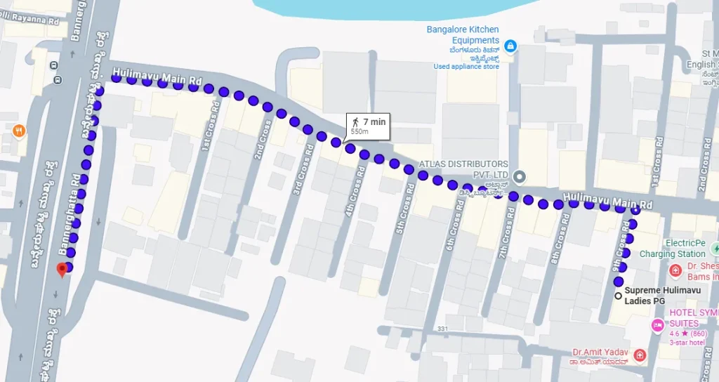 Hulimavu Metro Station Map